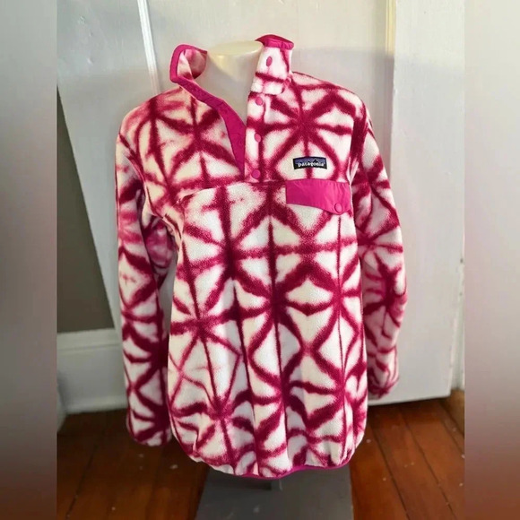 Patagonia Synchilla Tie-Dye Snap-T Fleece Diamond Dancer M | Winter Cozy Gift - Picture 2 of 8